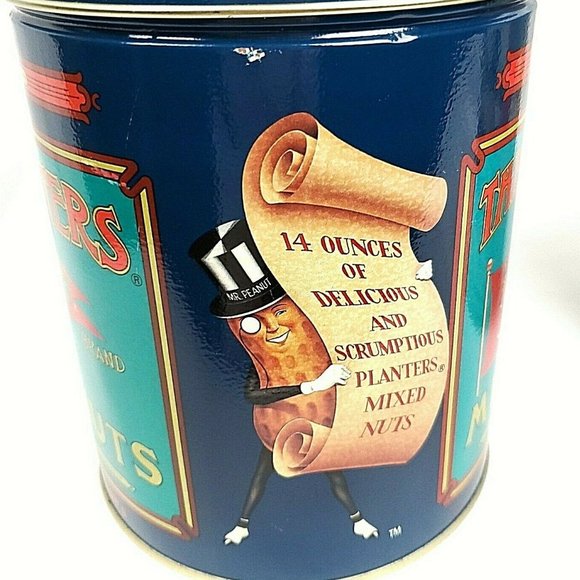 2 Vintage Planters Peanuts Mr Peanut Tin 1980 - Picture 8 of 8
